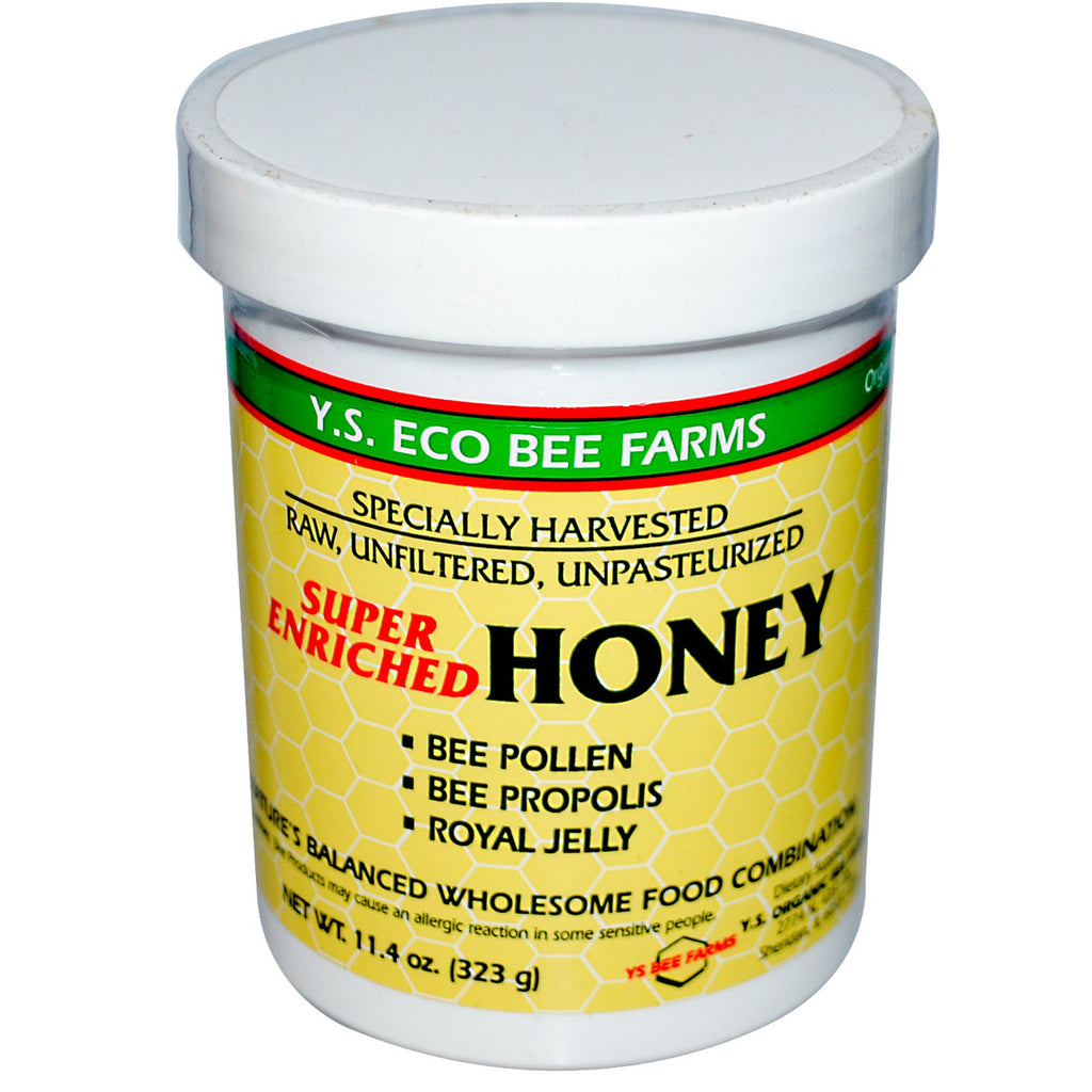 Y.S. Eco Bee Farms, Super Enriched Honey, 11.4 oz (323 g)