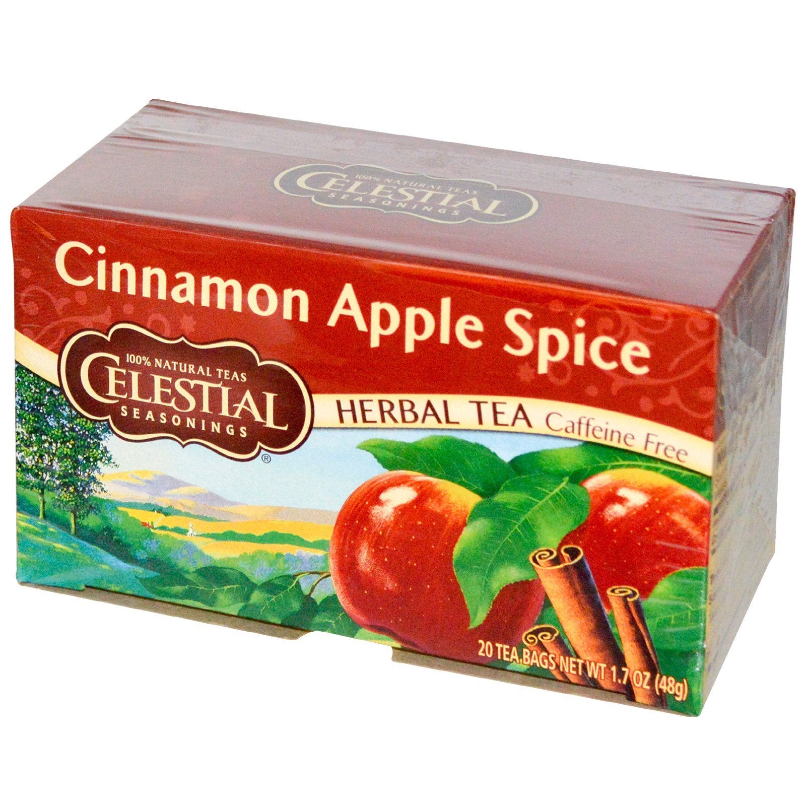 Celestial Seasonings, Cinnamon Apple Spice, Caffeine Free, 20 Tea Bags, 1.7 oz (48 g)