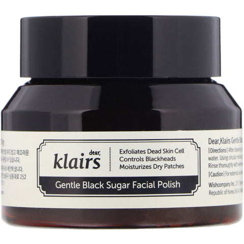 Dear, Klairs, Gentle Black Sugar Facial Polish, 3.8 oz (110 g)