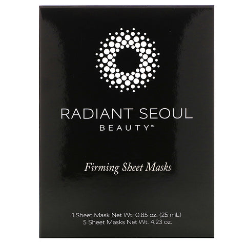 Radiant Seoul, Firming Sheet Mask, 5 Sheet Masks, 0.85 oz (25 ml) Each