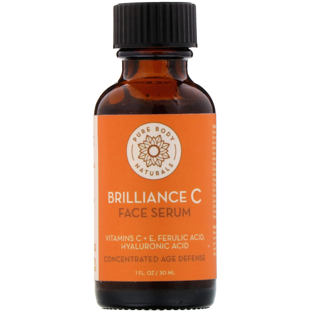Pure Body Naturals, Brilliance C Face Serum, 1 fl oz (30 ml)