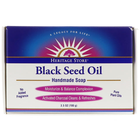 Heritage Store, Black Seed Oil Handmade Soap, 3.5 oz (100 g)