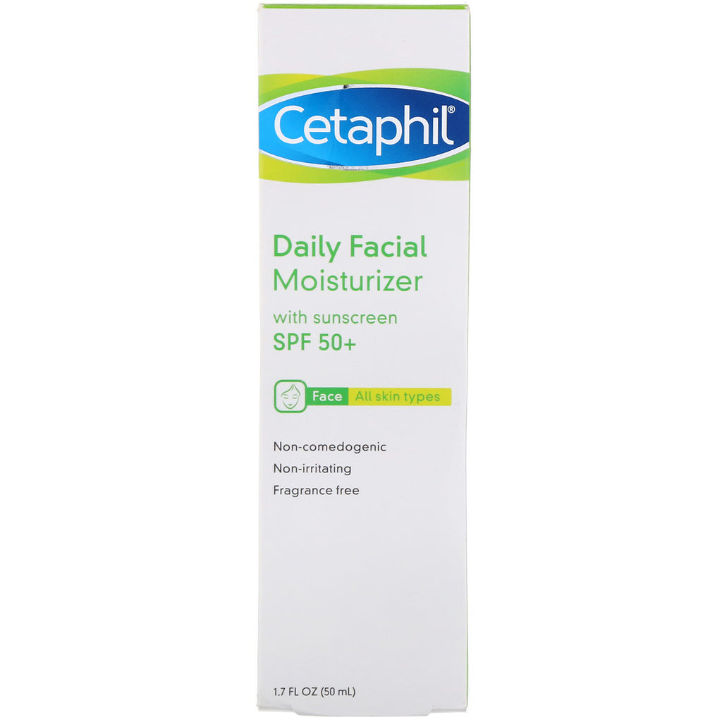 Cetaphil, Daily Facial Moisturizer, SPF 50+, 1.7 fl oz (50 ml)