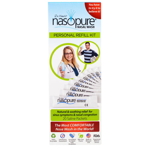 Nasopure, Nasal Wash, Personal Refill Kit, 20 Saline Packets