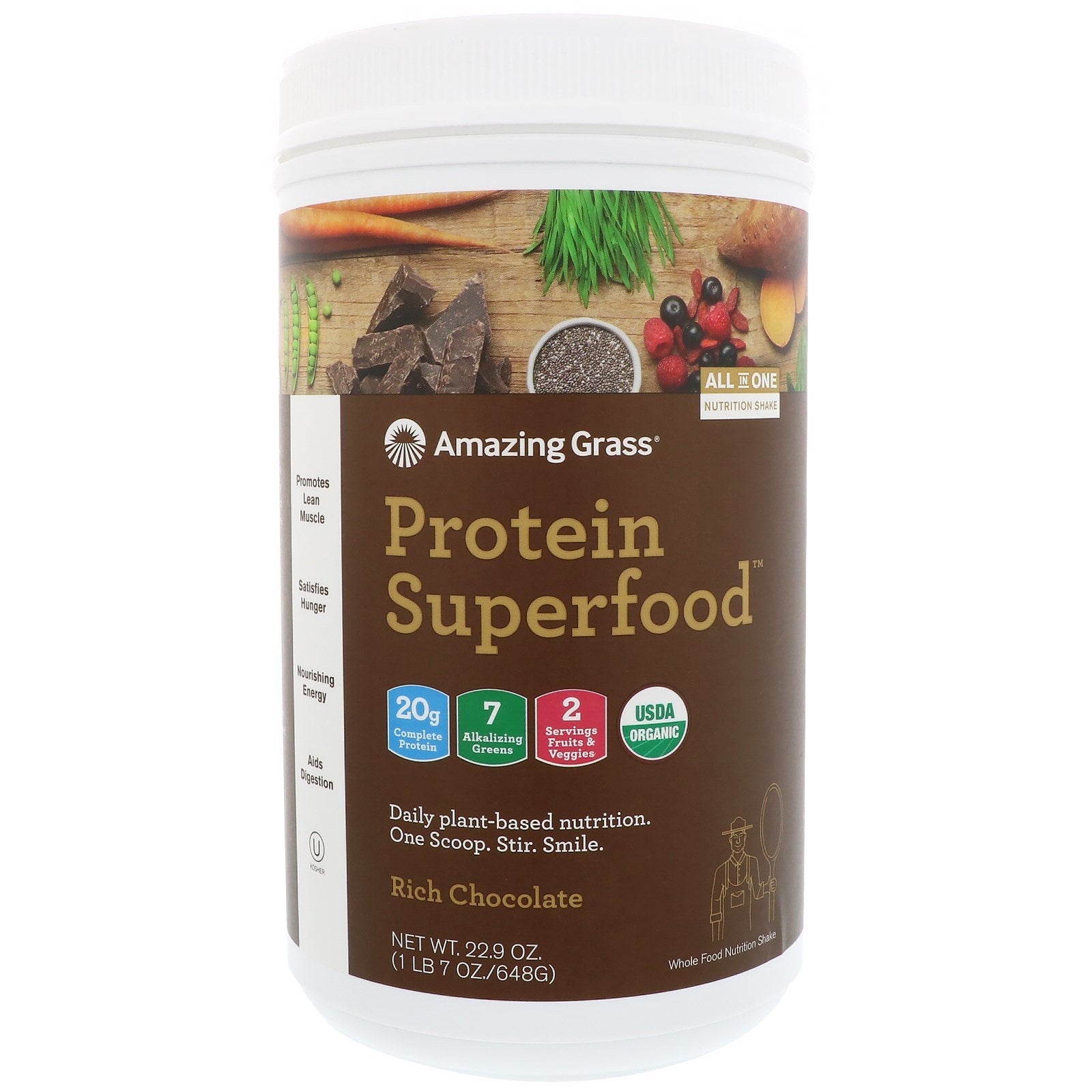 Amazing Grass, Protein Superfood, Rich Chocolate, 22.9 oz (648 g)