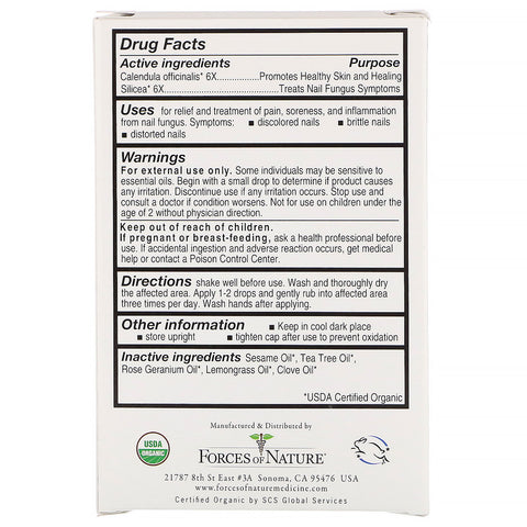 Forces of Nature, Nail Fungus Control, 0.37 oz (11 ml)