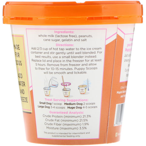 Puppy Cake, Ice Cream Mix For Dogs, Peanut Butter Flavor, 5.25 oz (148.8 g)