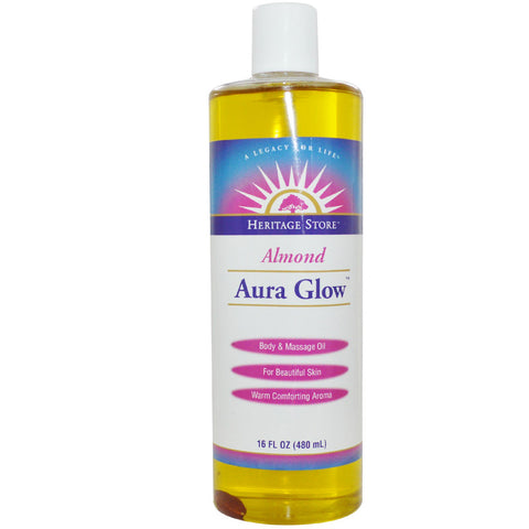 Heritage Store, Aura Glow, Almond, 16 fl oz (480 ml)