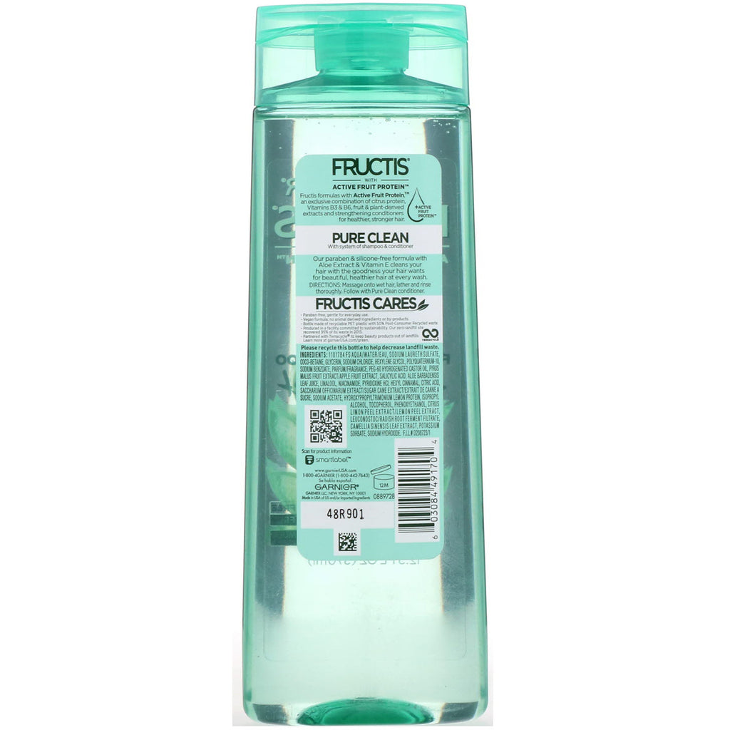 Garnier, Fructis, Pure Clean, Fortifying Shampoo with Aloe, 12.5 fl oz (370 ml)