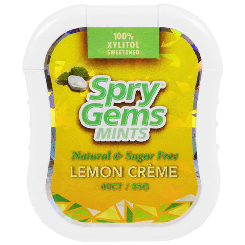 Xlear, Spry Gems, Mints, Lemon Creme, 40 Count, 25 g