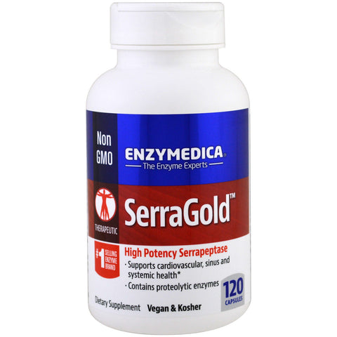 Enzymedica, SerraGold, High Potency Serrapeptase, 120 Capsules