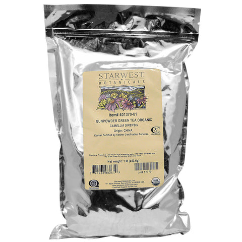 Starwest Botanicals, Organic Gunpowder Green Tea, 1 lb (453.6 g)
