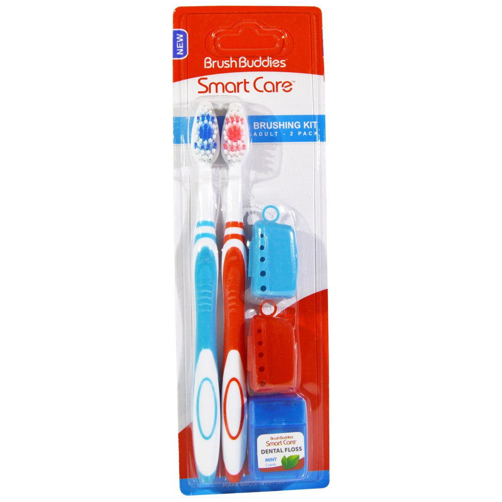 Brush Buddies, Smart Care, Brushing Kit, Adult, 2 Pack