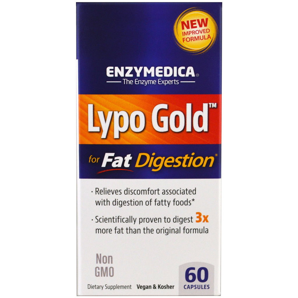 Enzymedica, Lypo Gold, For Fat Digestion, 60 Capsules