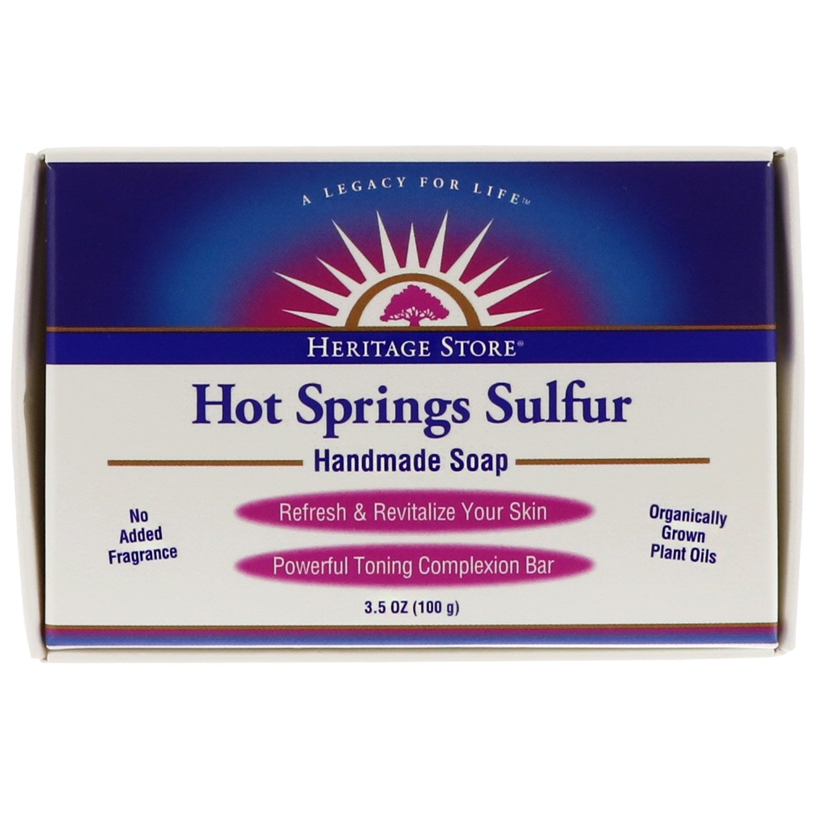 Heritage Store, Hot Springs Sulfur Handmade Soap, 3.5 oz (100 g)