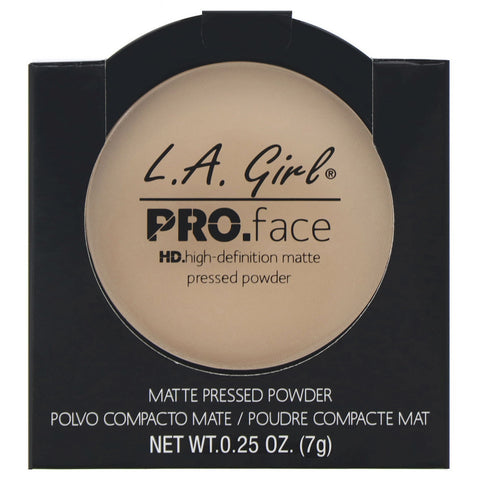 L.A. Girl, Pro Face HD Matte Pressed Powder, Creamy Natural, 0.25 oz (7 g)