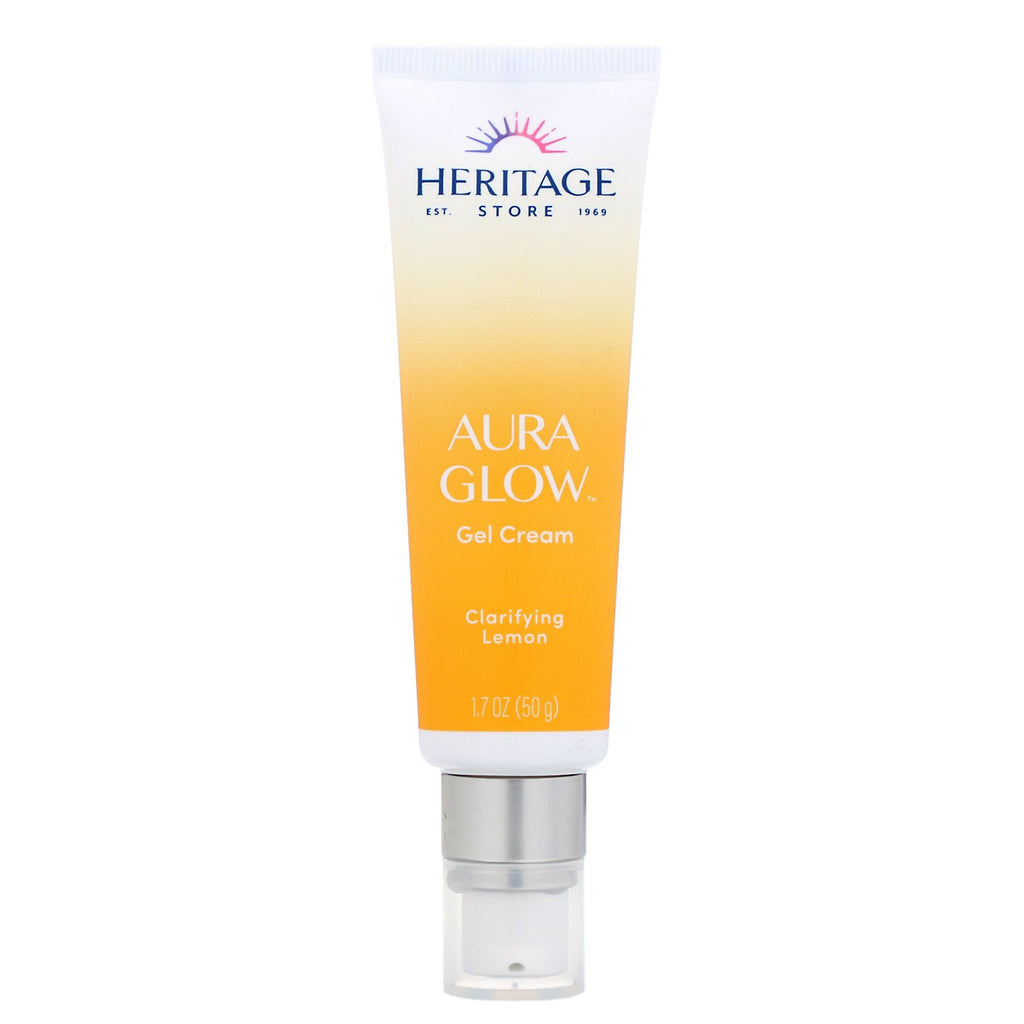 Heritage Store, Aura Glow Gel Cream, Clarifying Lemon,  1.7 oz (50 g)