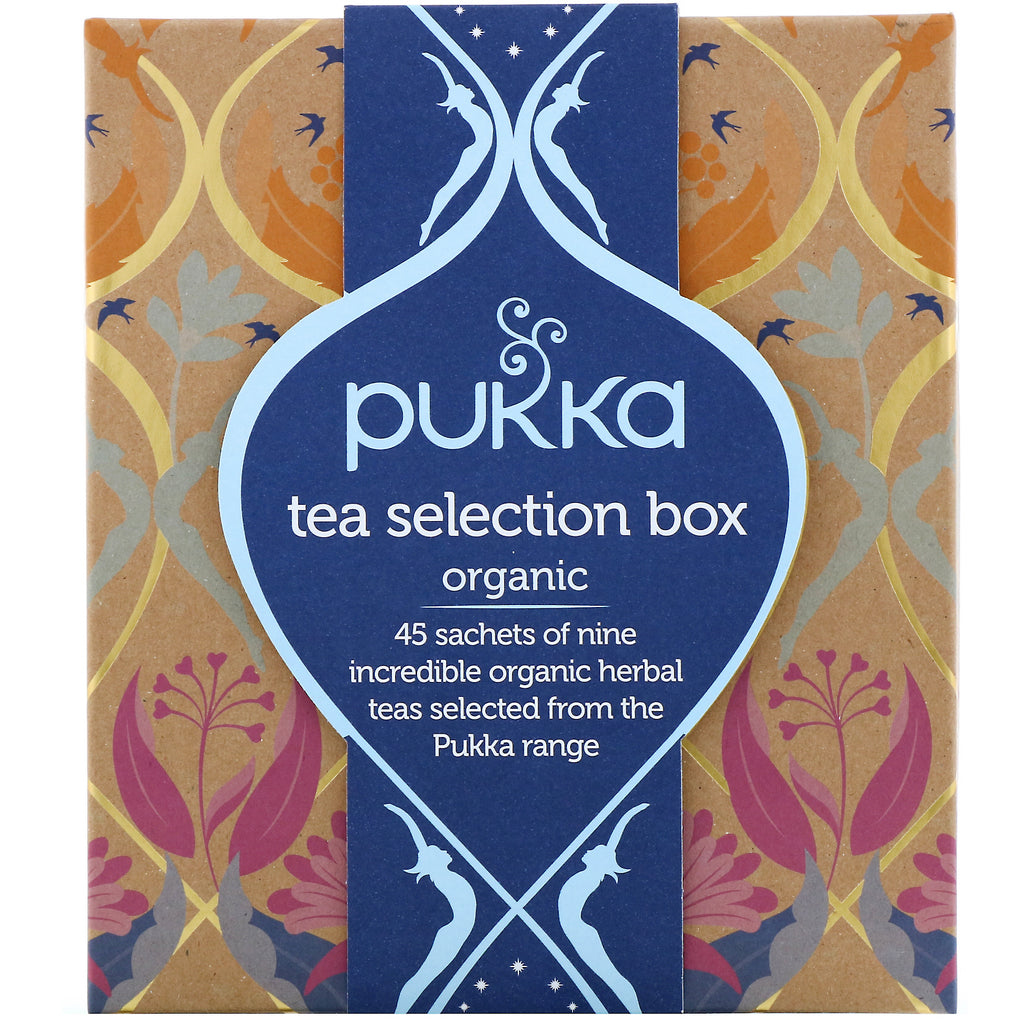 Pukka Herbs,  Organic Tea Selection Box, 9 Herbal Teas, 45 Tea Sachets