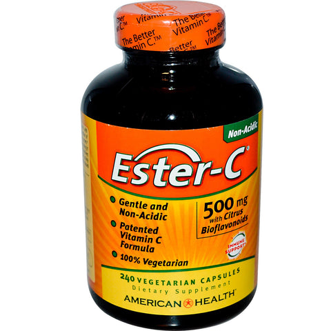 American Health, Ester-C with Citrus Bioflavonoids, 500 mg, 240 Vegetarian Capsules