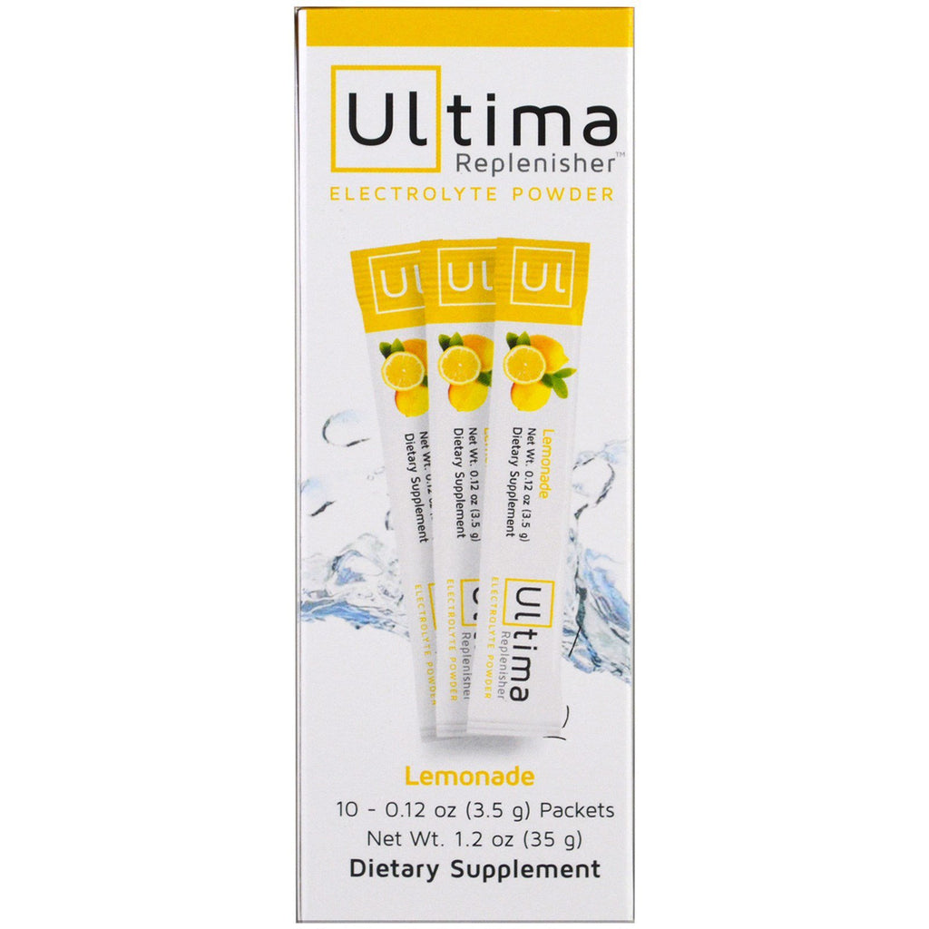 Ultima Replenisher, Electrolyte Powder, Lemonade, 10 Packets, 0.12 oz (3.5 g) Each