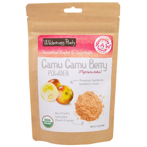 Wilderness Poets, Living Raw Foods, Camu Camu Berry Powder, 3.5 oz (99 g)