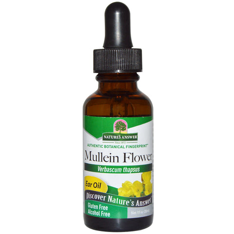 Nature's Answer, Mullein Flower, Ear Oil, Alcohol Free, 1 fl oz (30 ml)