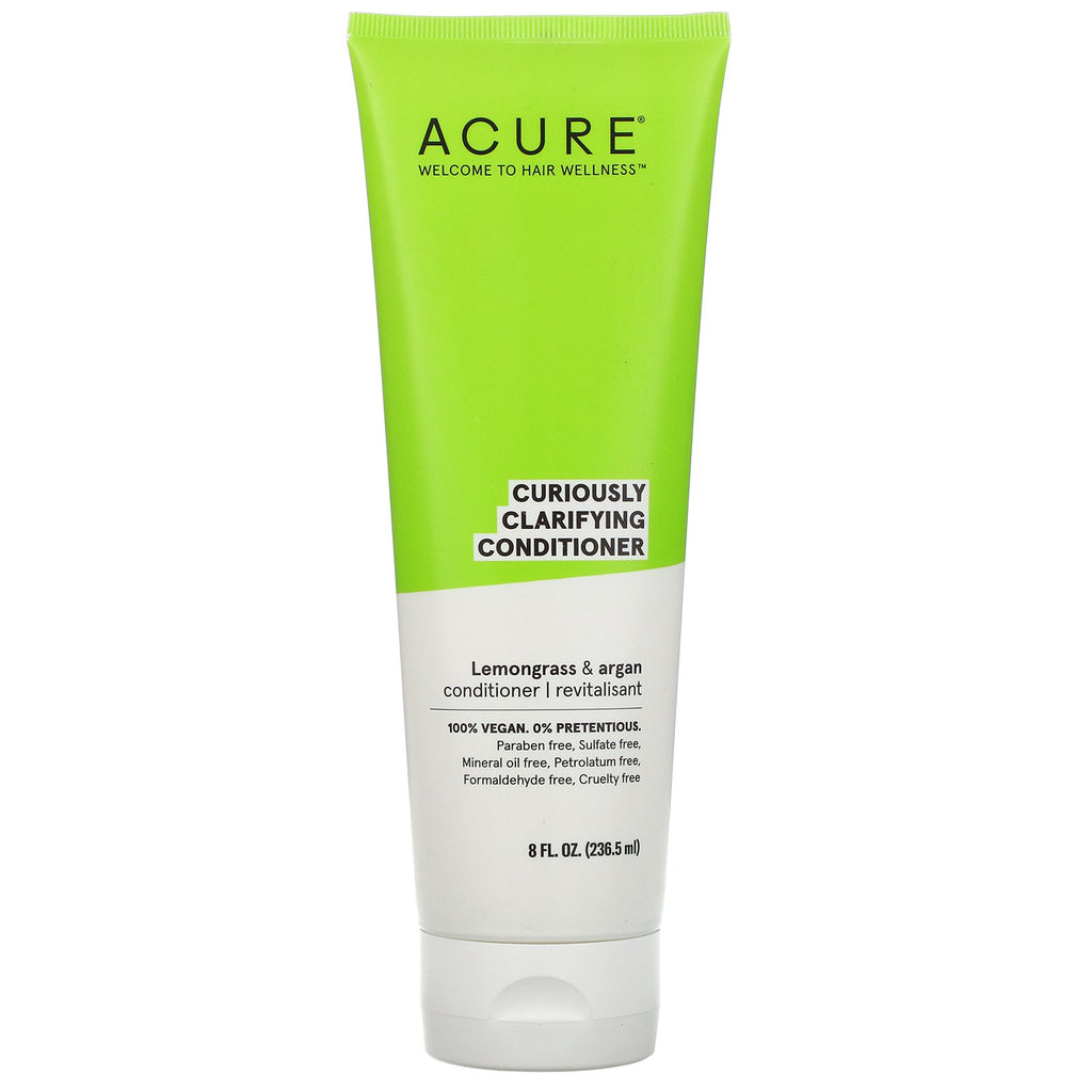 Acure, Curiously Clarifying Conditioner, Lemongrass & Argan, 8 fl oz (236.5 ml)