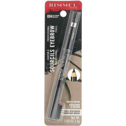 Rimmel London, Professional Eyebrow Pencil, 004 Black Brown, .05 oz (1.4 g)