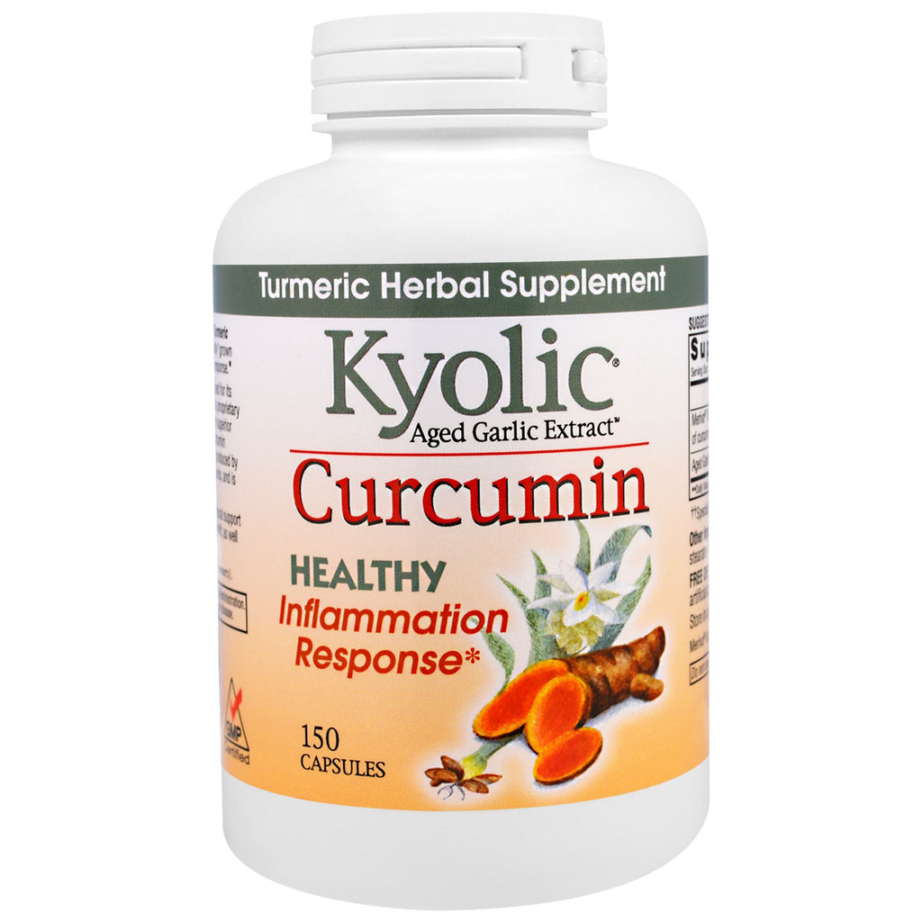 Kyolic, Aged Garlic Extract, Inflammation Response, Curcumin, 150 Capsules