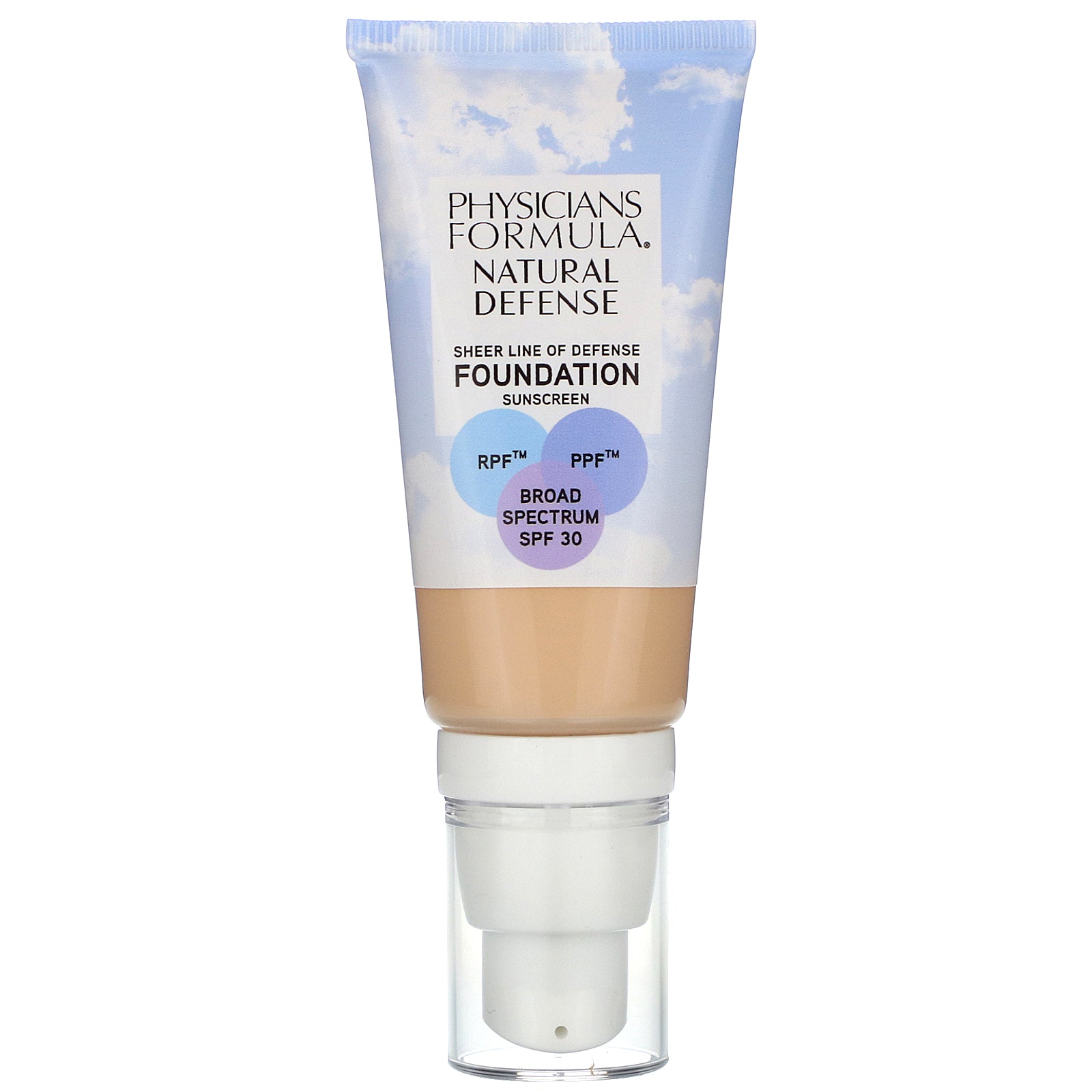 Physicians Formula, Natural Defense Foundation, SPF 30, Light, 1 fl oz (30 ml)