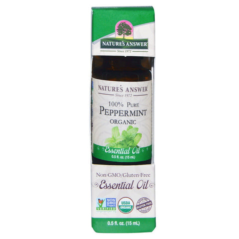 Nature's Answer, Organic Essential Oil, 100% Pure Peppermint, 0.5 fl oz (15 ml)