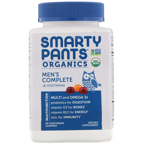 SmartyPants, Organic, Men's Complete, 90 Vegetarian Gummies