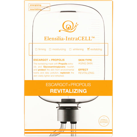 Elensilia, Elensilia-IntraCELL, Escargot + Propolis Revitalizing Mask, 10 Sheets, 0.85 fl oz (25 ml) Each