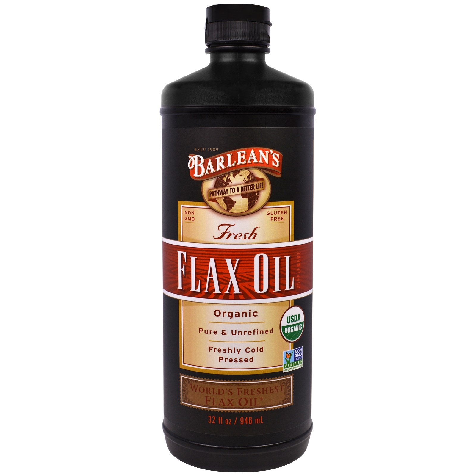 Barlean's, Organic, Fresh Flax Oil, 32 fl oz (946 ml)