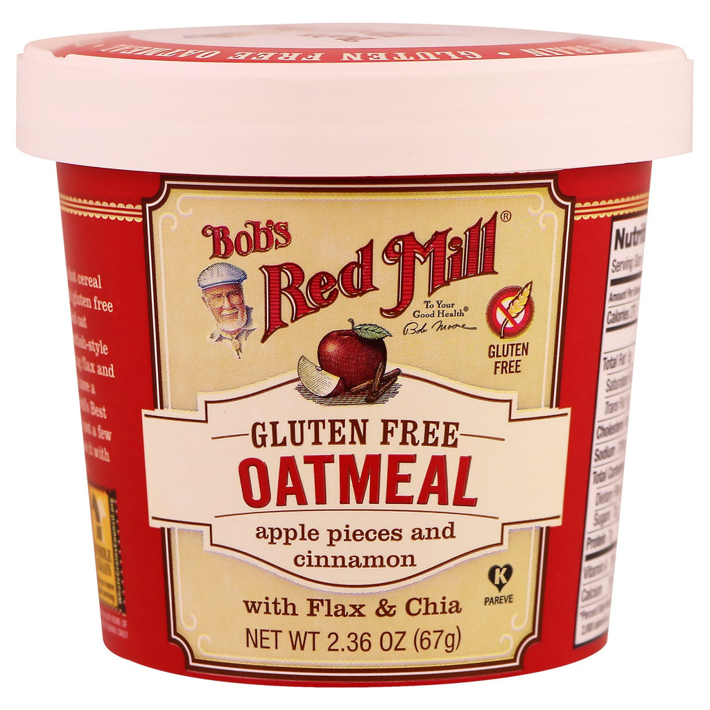 Bob's Red Mill, Oatmeal, Apple Pieces and Cinnamon, 2.36 oz (67 g)