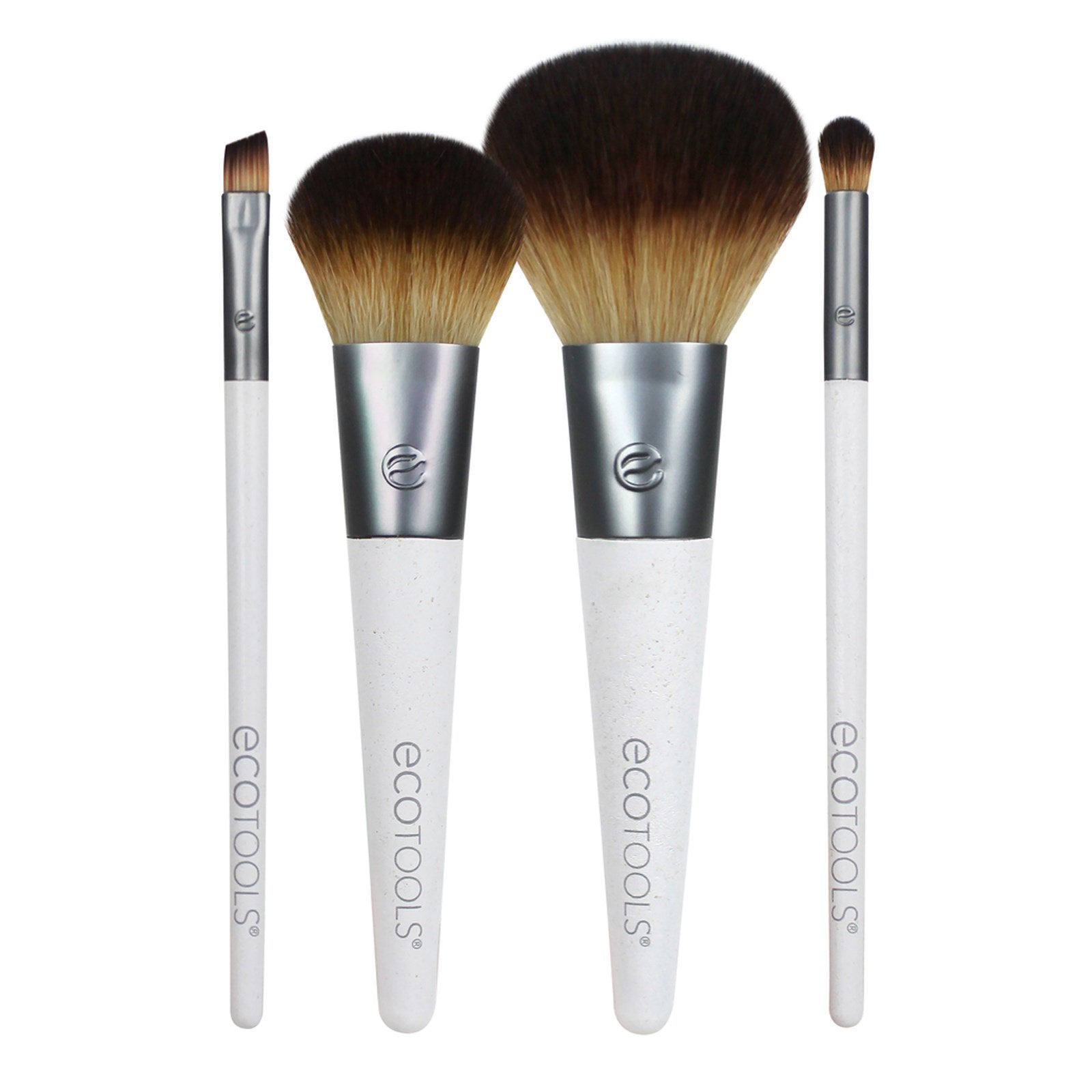 EcoTools, On The Go Style Brush Set, 4 Piece Set & Dual Pocket Case