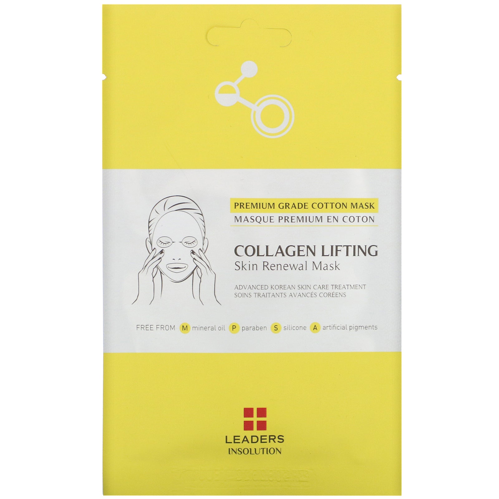 Leaders, Collagen Lifting, Skin Renewal Mask, 1 Sheet, 0.84 fl oz (25 ml)