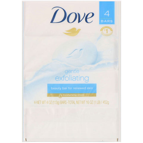 Dove, Gentle Exfoliating Beauty Bar, 4 Bars, 4 oz (113 g) Each