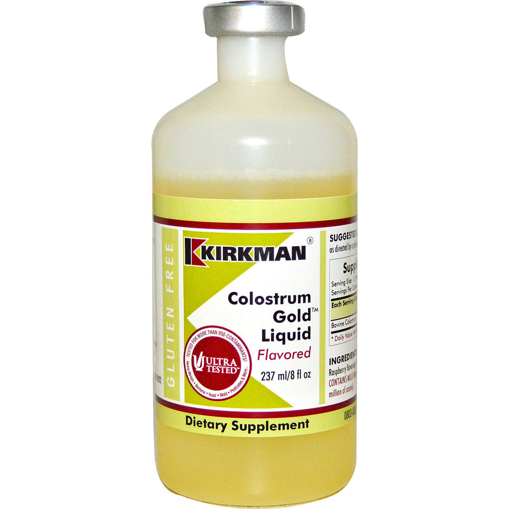 Kirkman Labs, Colostrum Gold Liquid, Flavored, 8 fl oz (237 ml)