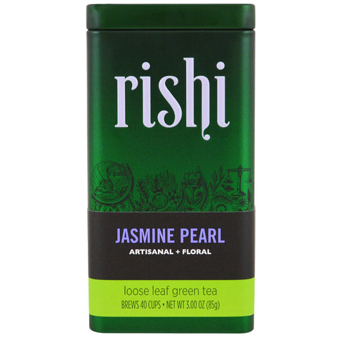 Rishi Tea, Organic Loose Leaf Green Tea, Jasmine Pearls, 3 oz (85 g)