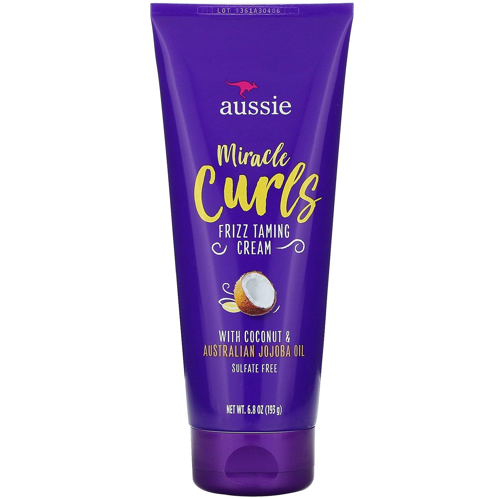 Aussie, Miracle Curls, Frizz Taming Cream, Coconut & Australian Jojoba Oil, 6.8 oz (193 g)