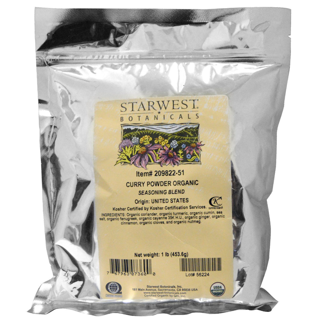 Starwest Botanicals, Organic Curry Powder, 1 lb (453.6 g)