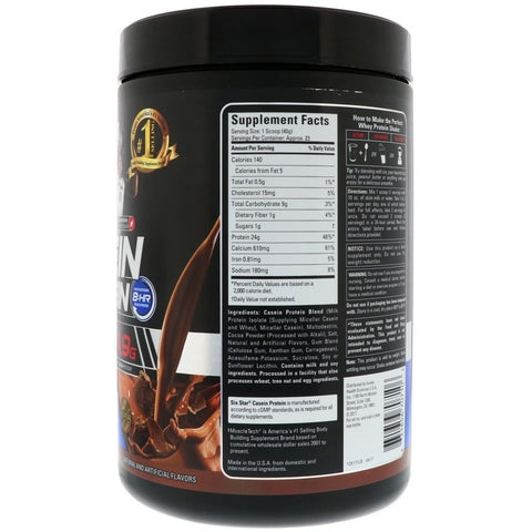 Six Star, Pro Nutrition, Casein Protein, Elite Series, Triple Chocolate, 2 lbs (907 g)