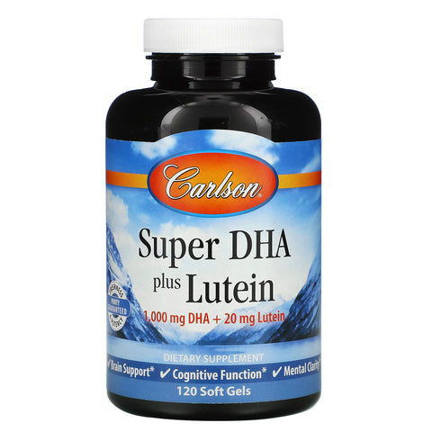 Carlson Labs, Super DHA Plus Lutein, 120 Soft Gels