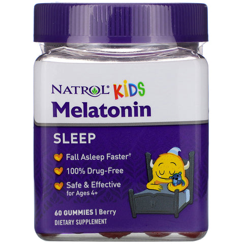 Natrol, Kids, Melatonin, Ages 4+, Berry, 60 Gummies