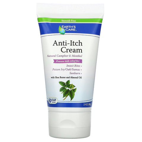 Earth's Care, Anti-Itch Cream, with Shea Butter and Almond Oil, 2.4 oz (68 g)