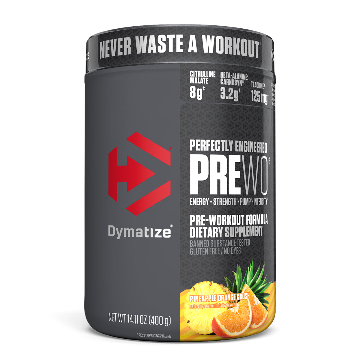 Dymatize Nutrition, Pre-W.O., Pineapple Orange Crush, 14.11 oz (400 g)