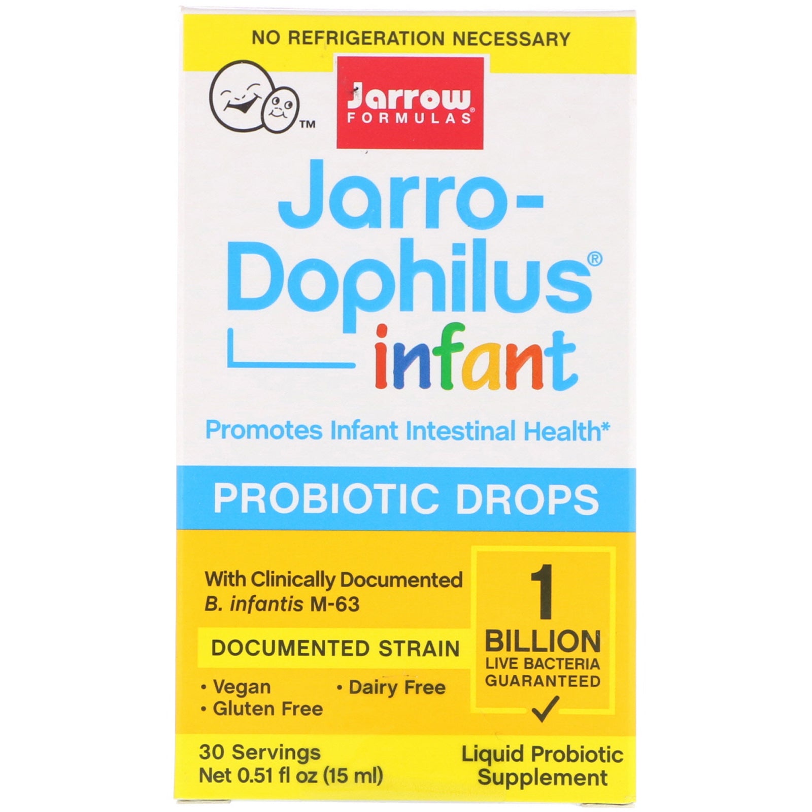 Jarrow Formulas, Jarro-Dophilus Infant, Probiotic Drops, 0.51 fl oz. (15 ml)