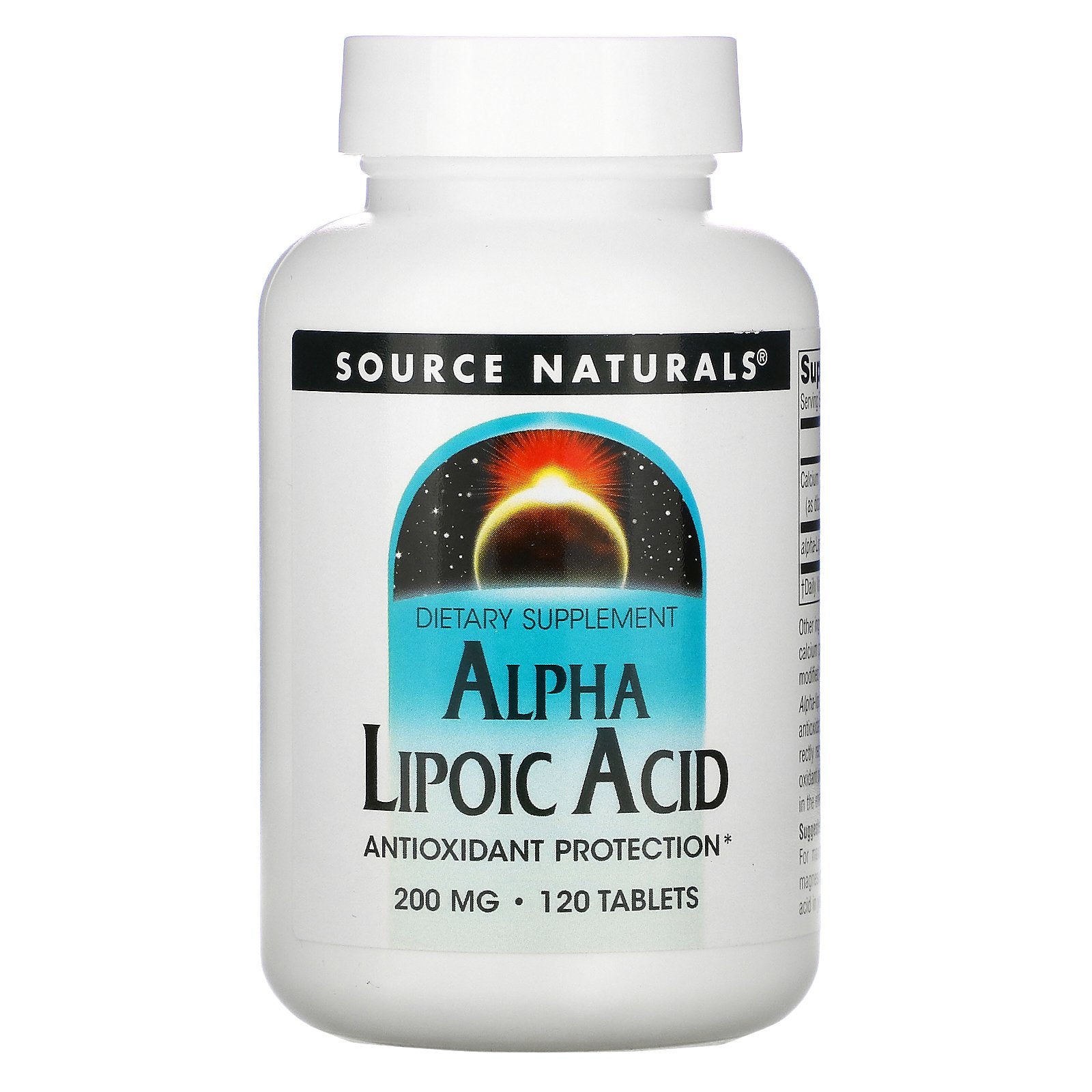 Source Naturals, Alpha Lipoic Acid, 200 mg, 120 Tablets