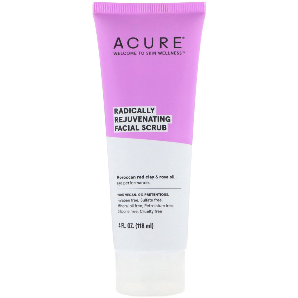 Acure, Radically Rejuvenating Facial Scrub, 4 fl oz (118 ml)